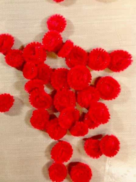 Finished chenille flowers Finished chenille flowers