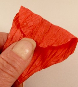 Folding petal over wire loop Folding petal over wire loop
