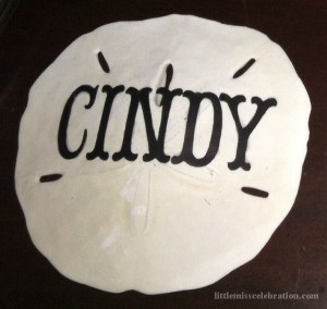 Sand dollar placecard 2 Sand dollar placecard 2
