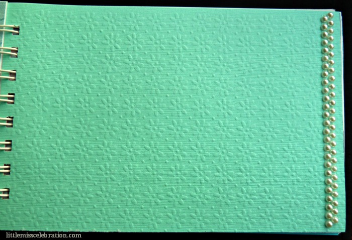 Scrapbook page pearls scrapbook page