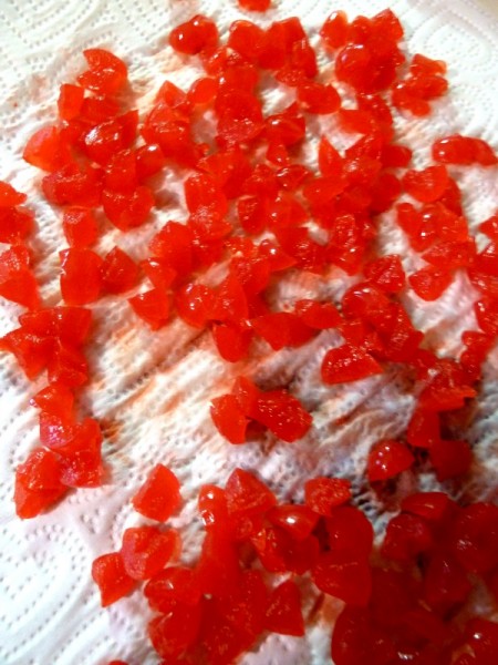 Chopped maraschino cherries