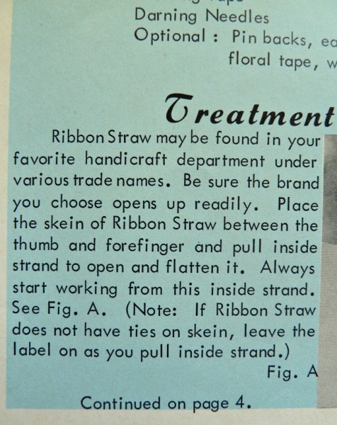 Ribbon Straw directions Ribbon Straw directions