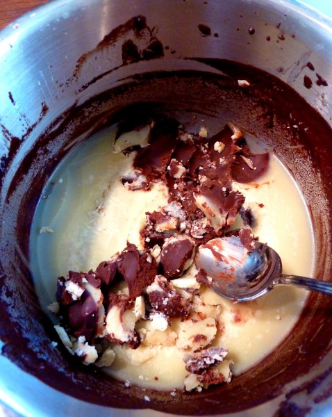 The ruined, split ganache!