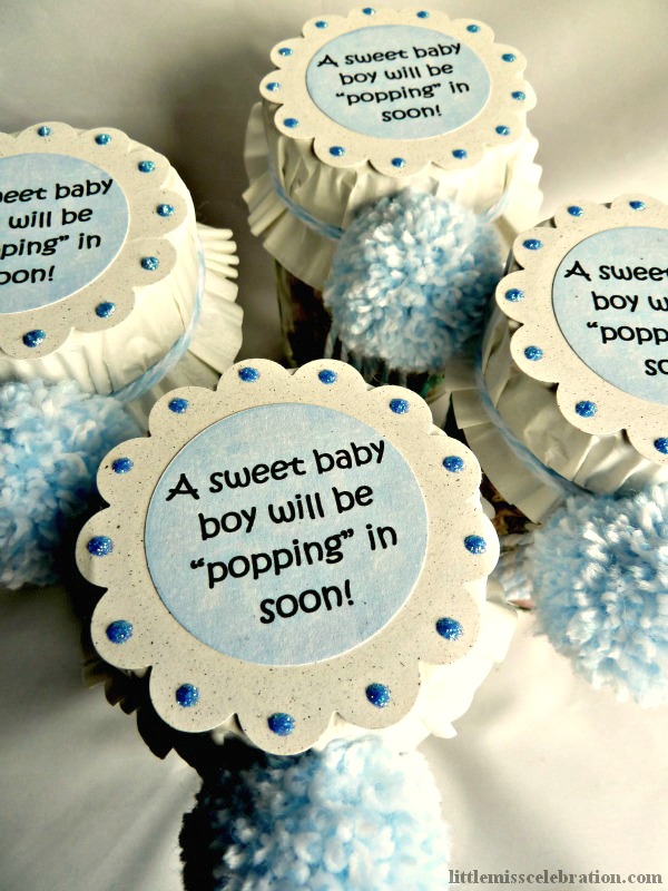 Popcorn “Baby” Mix in a Jar Shower Favor