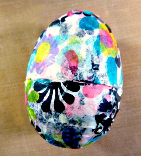 Completed Mod Podged Egg Completed Mod Podged Egg