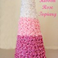 Ombre Ribbon Rose Topiary