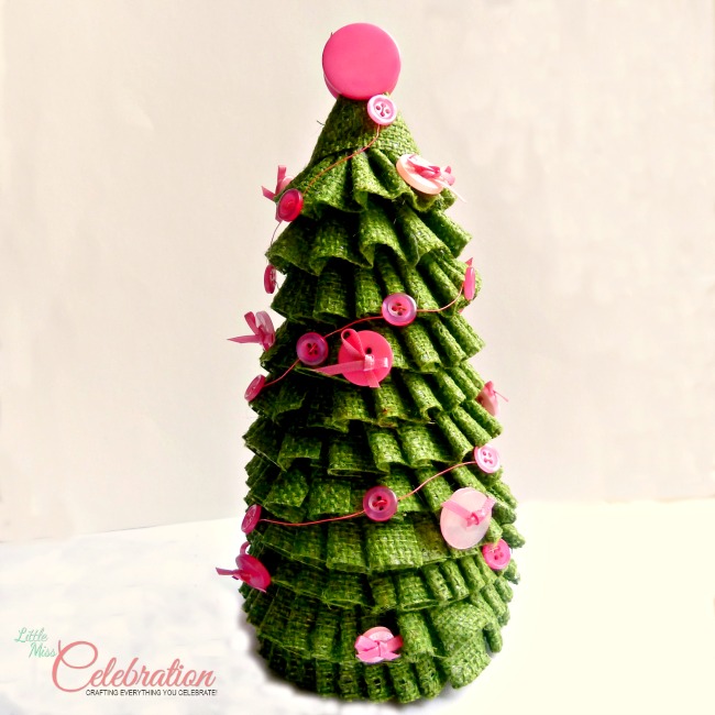 Burlap Ribbon Evergreen Spring Topiary