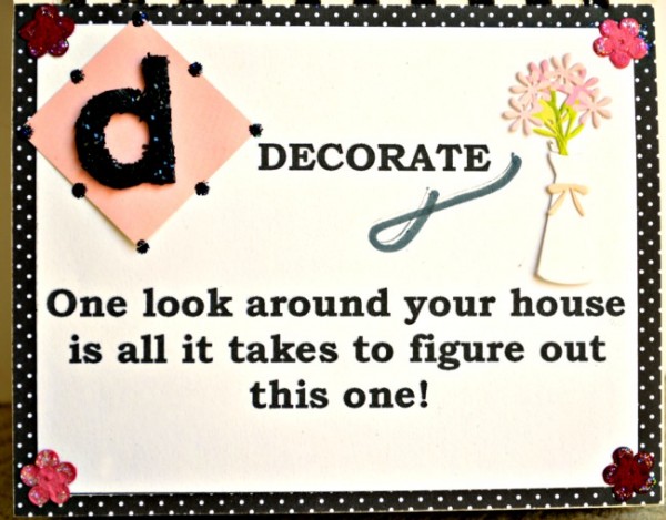 Letter D page from ABC's of Mom book at littlemisscelebration.com Letter D page from ABC's of Mom book at littlemisscelebration.com