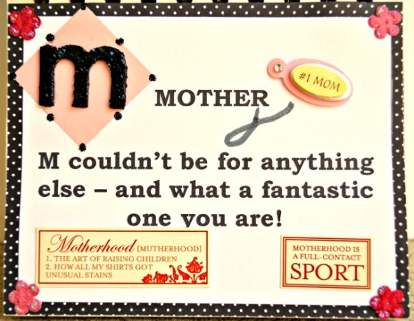 M Letter page from ABC's of Mom book at littelmisscelebration.com M Letter page from ABC's of Mom book at littelmisscelebration.com