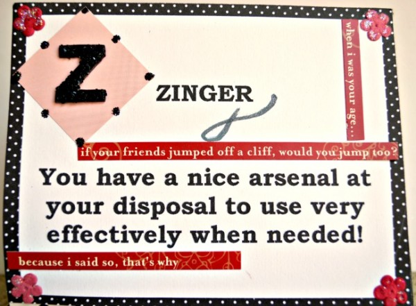 Z Letter letter page of ABC's of Mom book at littlemisscelebration.com Z Letter letter page of ABC's of Mom book at littlemisscelebration.com