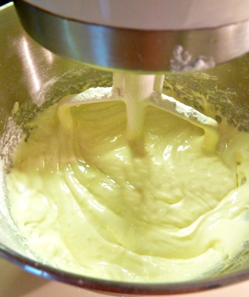 Cake batter in bowl Cake batter in bowl