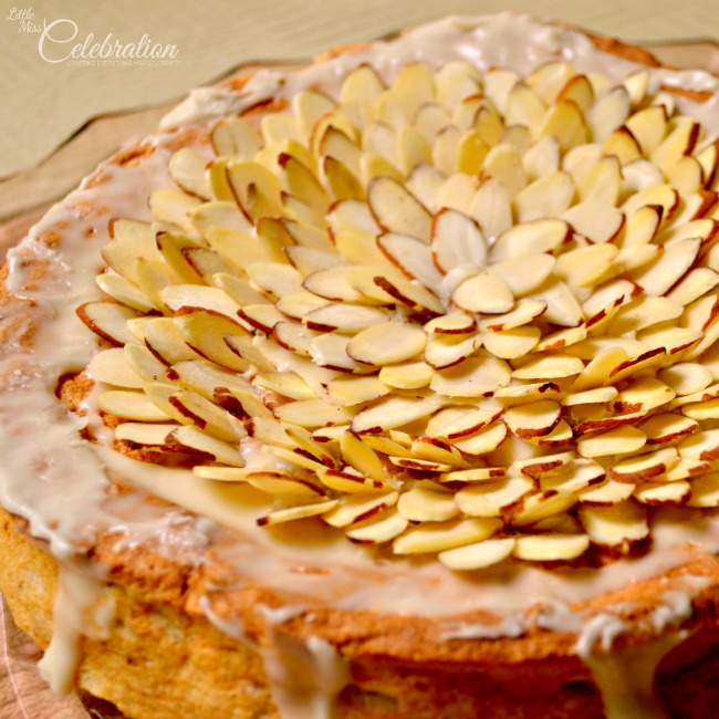 Browned Butter Almond Torte with Browned Butter Glaze