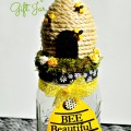 "Bee" Beautiful Gift Jar - fill with little beauty gifts for a unique and adorable gift! Little Miss Celebration @CindyEikenberg