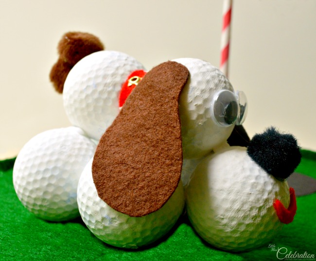 Golf Ball Buddy on Putting Green "Fore" Dad! At Little Miss Celebration @Cindy Eikenberg