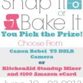 Snap It or Bake It Giveaway at Little Miss Celebration