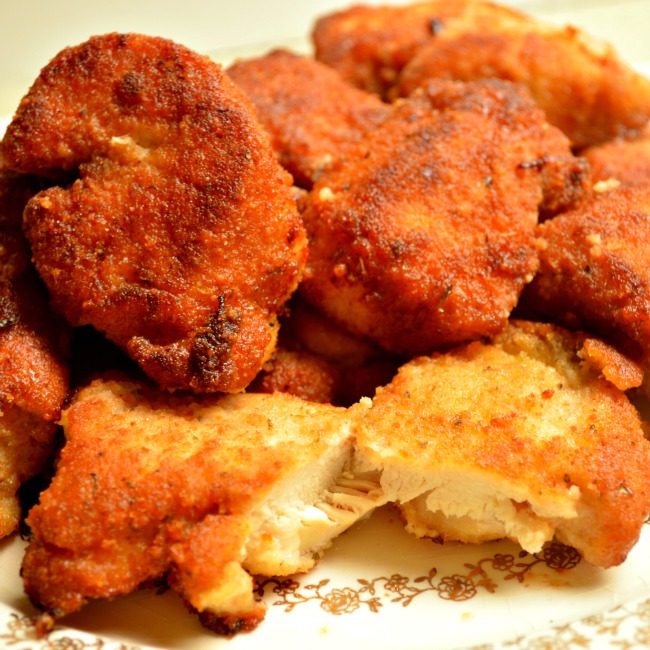 Italian Fried Chick Snacks - perfect to have in the fridge for busy days! Recipe and "shakin'" fun way to make at Little Miss Celebration @Cindy Eikenberg