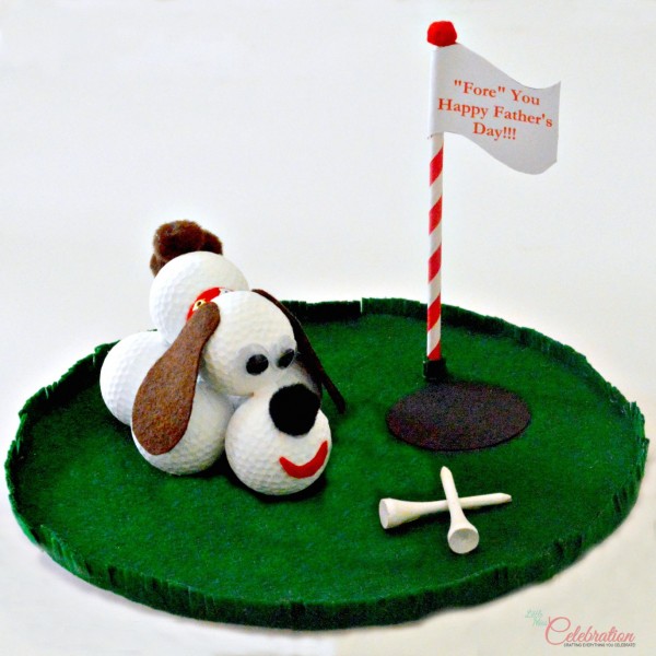 Golf Ball Buddy on Putting Green "Fore" Dad! At Little Miss Celebration @Cindy Eikenberg