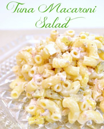 Tuna Macaroni Salad - a perfect summer salad or hearty enough for lunch! At Little Miss Celebration @CindyEikenberg