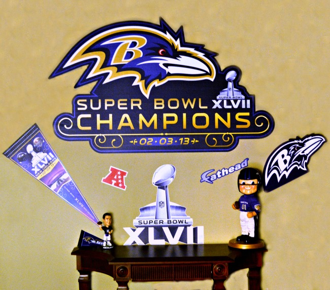 Ravens Fathead Wall - the perfect room for a football loving family! Ravens Fathead Wall - the perfect room for a football loving family!