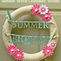 How to make a "Summer Breeze" Clothesline Wreath - my homage to sweet, summer memories! At Little Miss Celebration