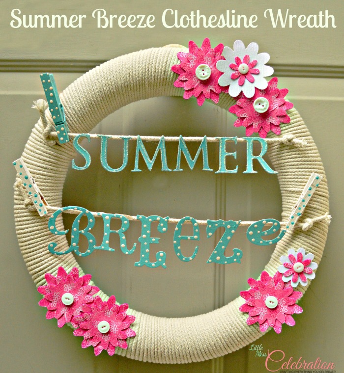 DIY “Summer Breeze” Clothesline Wreath