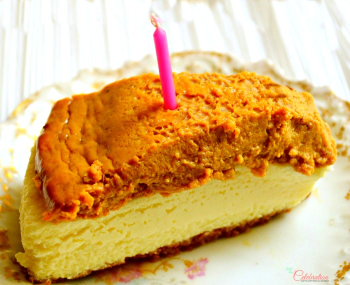 The funny birthday cake fiasco - a pumpkin "pie" cheesecake.