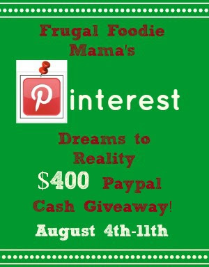 Pinterest Dreams to Reality $400 Paypal Cash Giveaway!