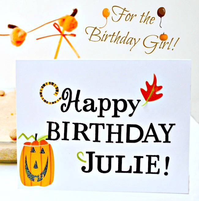 It's a very pumpkin birthday celebration with a side of cool!  Frosty Pumpkin Ice Cream Pie - easy, quick and delicious! littlemisscelebration.com