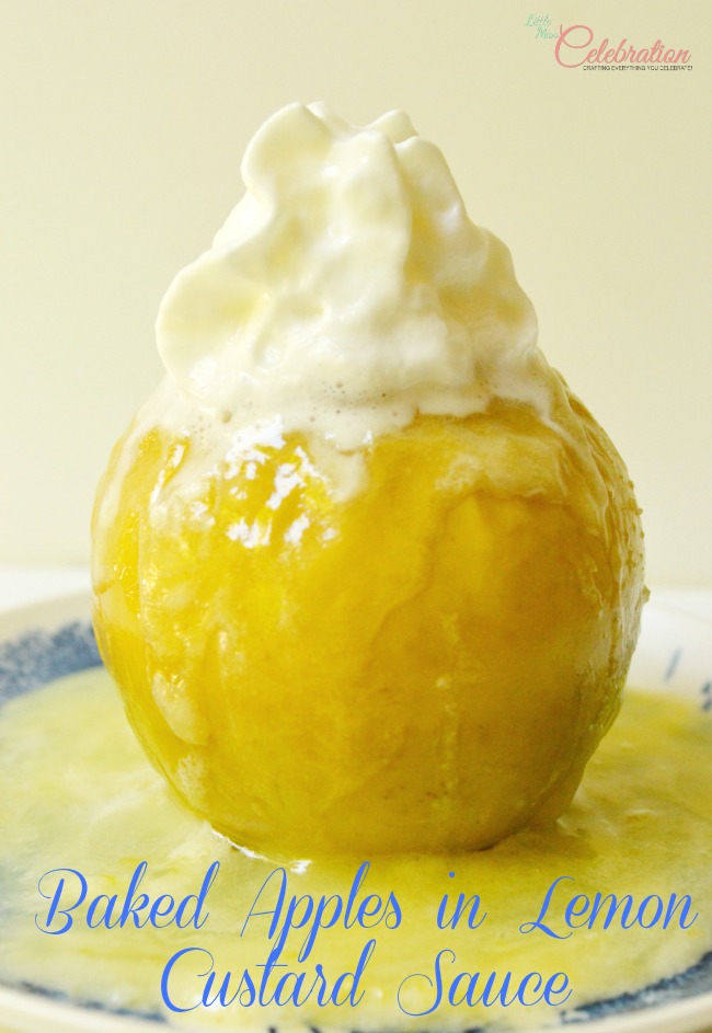 Apples Baked in Lemon Custard Sauce