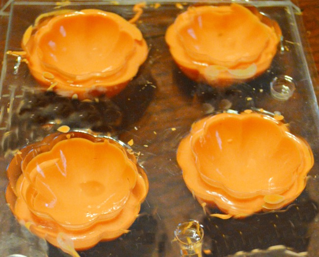 With Wilton's 3-D Pumpkin mold, it's easy to create edible, candy pumpkin boxes - great favors, too! At littlemisscelebration.com