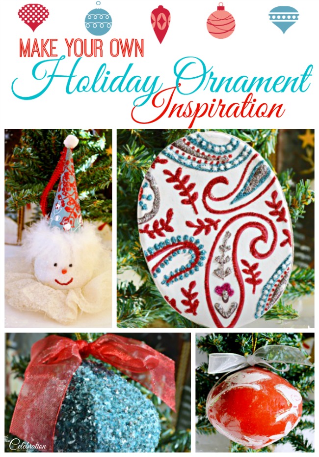 Make your own holiday ornament inspiration - gather up the family and create your own special ornaments! From littlemisscelebration.com
