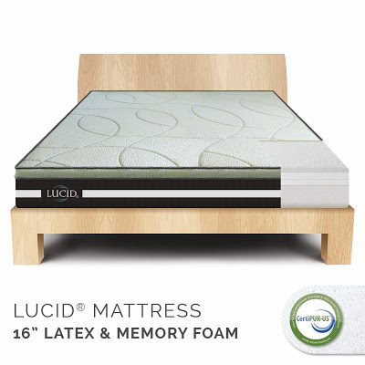Lucid Natural and Memory Foam Plush Mattress Giveaway!