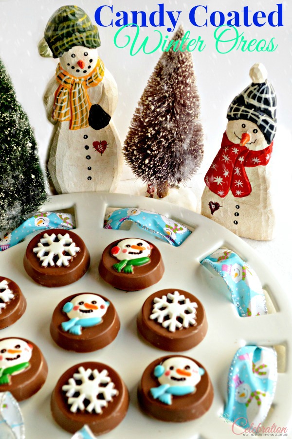 Candy Coated Winter Oreos