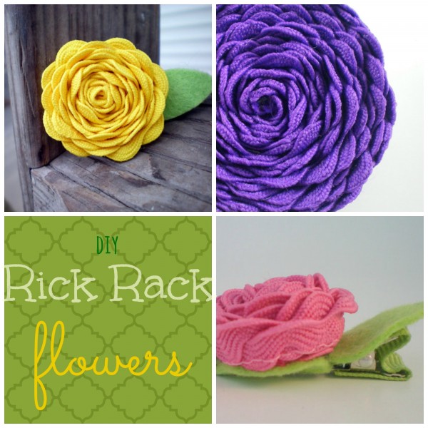 DIY Rick Rack Flowers from madly wish