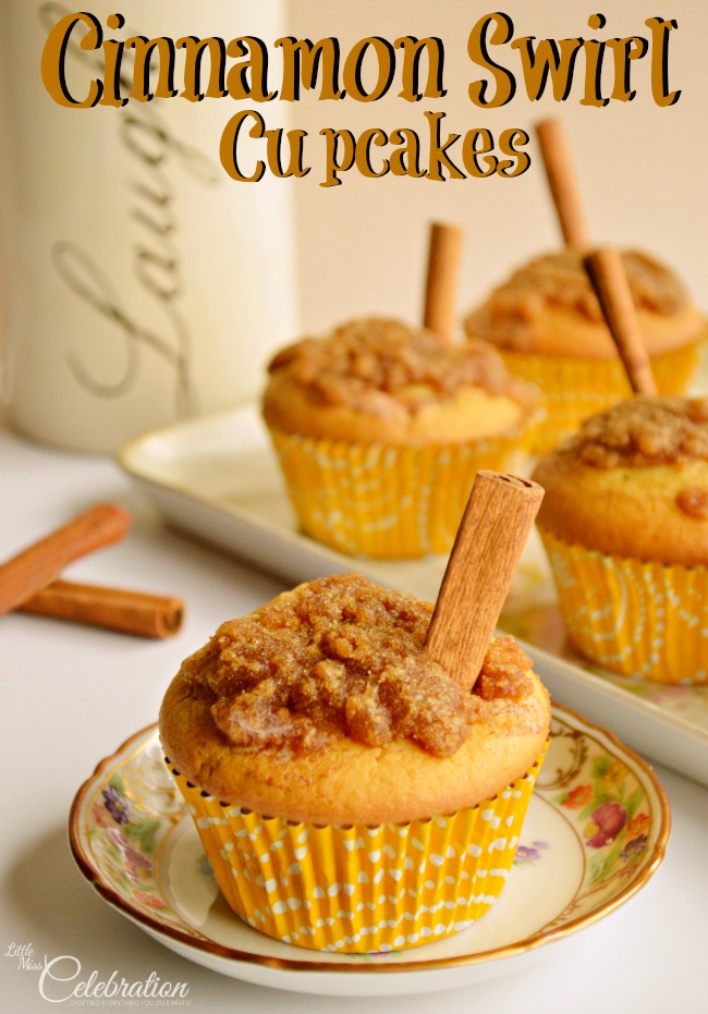 Cinnamon Swirl Cupcakes + A Cupcake Celebration Party!