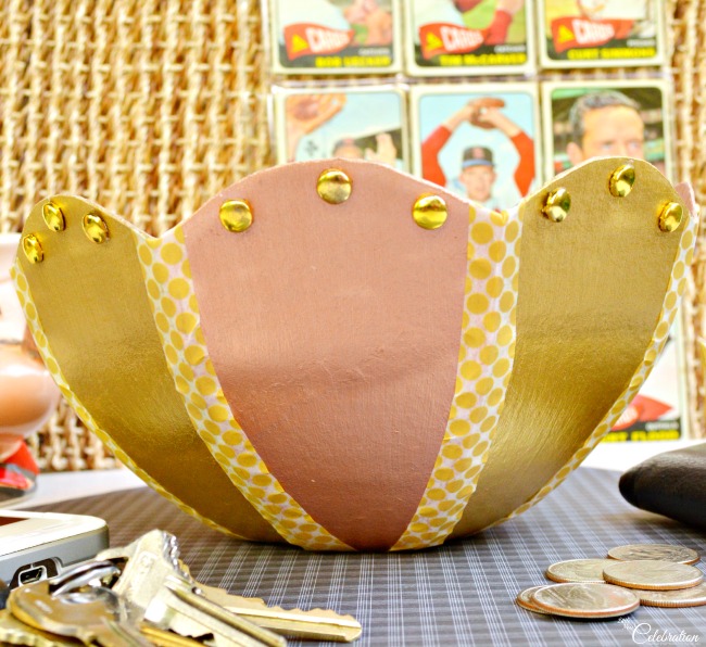 Make Dad a Drop It! Paper Mache Bowl to drop keys, cell phone, wallet & more at the end of the day! from lettlemisscelebration.com