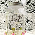 Make a Wishes Mason Jar Bridal Shower Gift for the bride-to-be, filled with happy, written "wishes." From littlemisscelebration.com