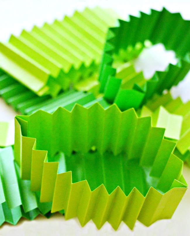 Make a Summer Kissed Pleated Paper Holiday Tree! It's Christmas in July at Little Miss Celebration!
