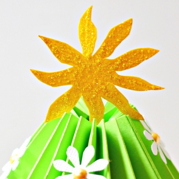 Make a Summer Kissed Pleated Paper Holiday Tree! It's Christmas in July at Little Miss Celebration!