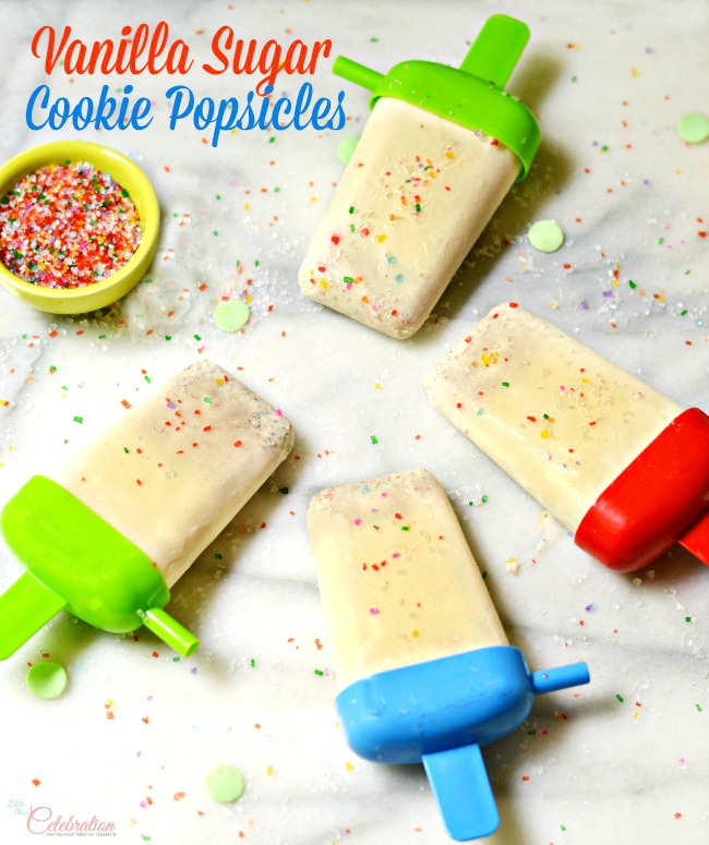 Vanilla Sugar Cookie Popsicles