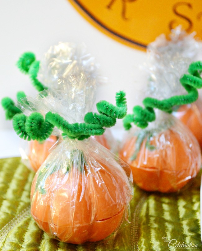 With Wilton's 3-D Pumpkin mold, it's easy to create edible, candy pumpkin boxes - great favors, too! At littlemisscelebration.com