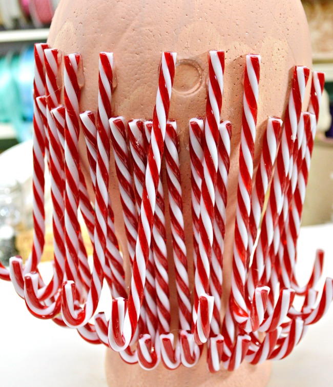 Create a magical, holiday Candy Cane Girl/Tree Topper #MakeItFunCrafts from littlemisscelebration.com