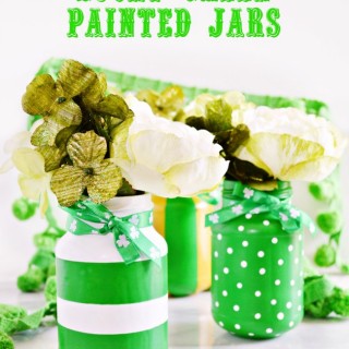 Lucky Green Painted Jars