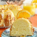 Bake up a light-as-air & delicious Orange Sponge Cake, finished with bright, orange glaze & grated orange peel. Perfect for a celebration! at littlemisscelebration.com