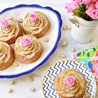 Rose Water Pistachio Cream Pound Cakes