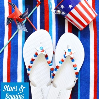 Stars & Sequins Flip Flops