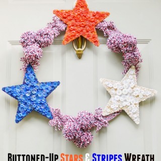 Buttoned-Up Stars & Stripes Wreath
