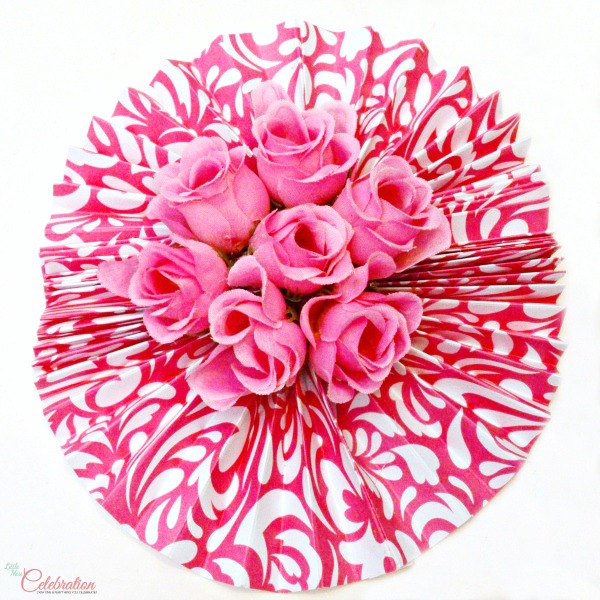 It's easy to make a big, happy Rosy Summer Door Rosette for a covered front door or wall - no pruning required! At littlemisscelebration.com It's easy to make a big, happy Rosy Summer Door Rosette for a covered front door or wall - no pruning required! At littlemisscelebration.com