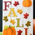 Put together an Easy Fall Sign to celebrate autumn's arrival. Quick & easy! at littlemisscelebration.com