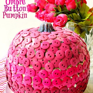 Think Pink! Pink Ombre Button Pumpkin